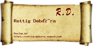 Rettig Debóra névjegykártya